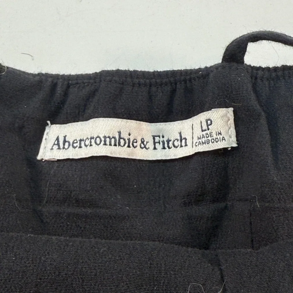Abercrombie & Fitch Black Cotton Maxi Slip Dress Size Large Petite